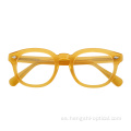 Se anteojos de receta de vidrio de medio ojo personalizado de gafas de acetato redondos para mujeres